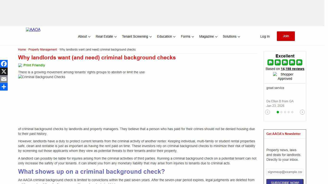 Why landlords want (and need) criminal background checks - AAOA
