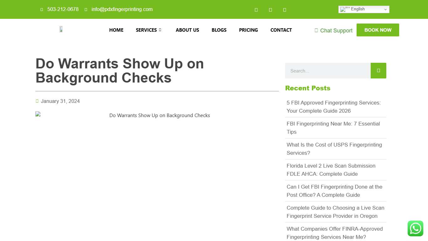 Do Warrants Show Up on Background Checks – PDX Fingerprinting